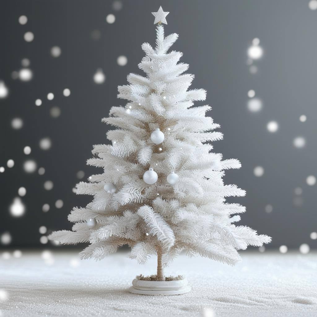 A christmas tree white